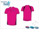 Devon Hockey Umpires Style Men's Pink Black Polo Shirt